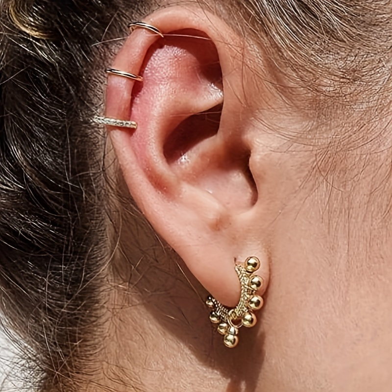 Minimalist Hip Hop Style Hoop Earrings